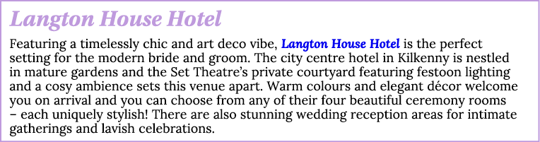 Langton House Hotel Featuring a timelessly chic and art deco vibe, Langton House Hotel is the perfect setting for the   