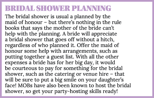 BRIDAL SHOWER PLANNING The bridal shower is usual a planned by the maid of honour   but there s nothing in the rule b   
