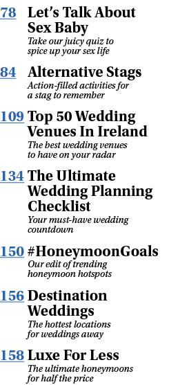 78 Let s Talk About Sex Baby Take our juicy quiz to spice up your sex life 84 Alternative Stags Action-filled activit   