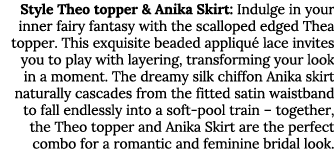 Style Theo topper & Anika Skirt: Indulge in your inner fairy fantasy with the scalloped edged Thea topper  This exqui   