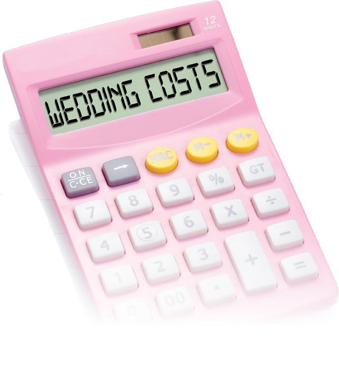 Pink calculator isolated on white 