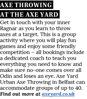 Axe Throwing at The Axe Yard Get in touch with your inner Ragnar as you learn to throw axes at a target  This is a gr   