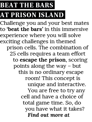 BeAt The Bars at Prison Island Challenge you and your best mates to  beat the bars  in this immersive experience wher   