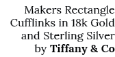 Makers Rectangle Cufflinks in 18k Gold and Sterling Silver by Tiffany & Co