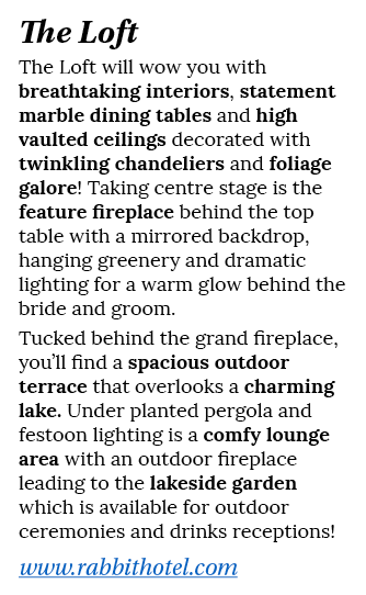 The Loft The Loft will wow you with breathtaking interiors, statement marble dining tables and high vaulted ceilings    