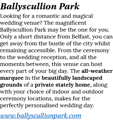 Ballyscullion Park Looking for a romantic and magical wedding venue  The magnificent Ballyscullion Park may be the on   