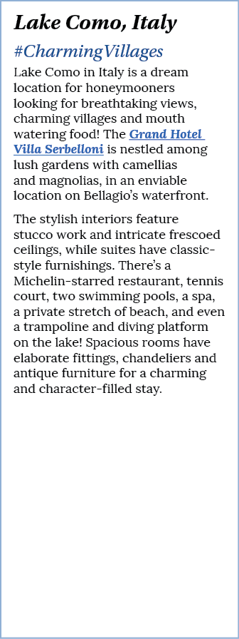 Lake Como, Italy #CharmingVillages Lake Como in Italy is a dream location for honeymooners looking for breathtaking v   