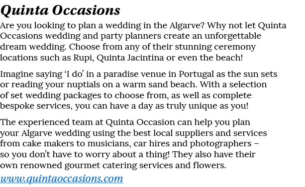 Quinta Occasions Are you looking to plan a wedding in the Algarve  Why not let Quinta Occasions wedding and party pla   