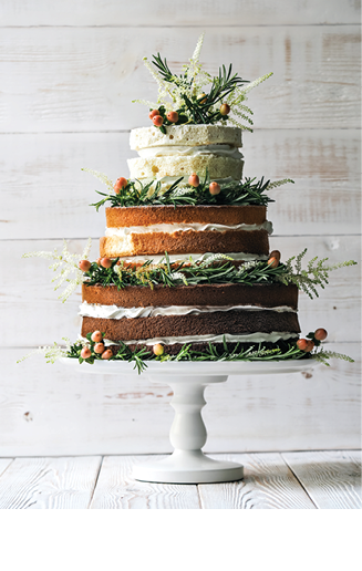 Wedding cake with flowers