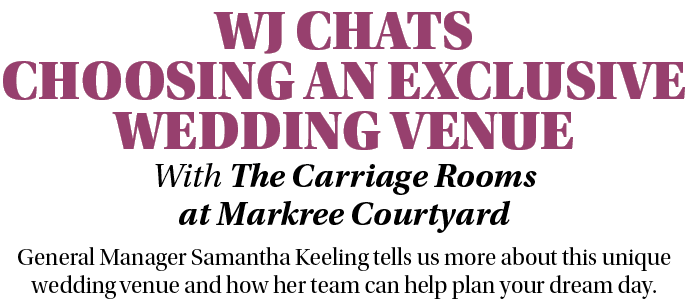 WJ CHATS CHOOSING AN EXCLUSIVE WEDDING VENUE With The Carriage Rooms at Markree Courtyard General Manager Samantha Ke...