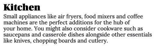 Kitchen Small appliances like air fryers, food mixers and coffee machines are the perfect additions for the hub of yo...