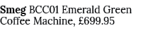 Smeg BCC01 Emerald Green Coffee Machine, £699.95 