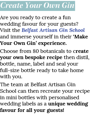 Create Your Own Gin Are you ready to create a fun wedding favour for your guests  Visit the Belfast Artisan Gin Schoo   