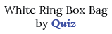 White Ring Box Bag by Quiz