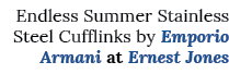 Endless Summer Stainless Steel Cufflinks by Emporio Armani at Ernest Jones