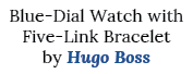 Blue-Dial Watch with Five-Link Bracelet by Hugo Boss