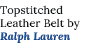Topstitched Leather Belt by Ralph Lauren