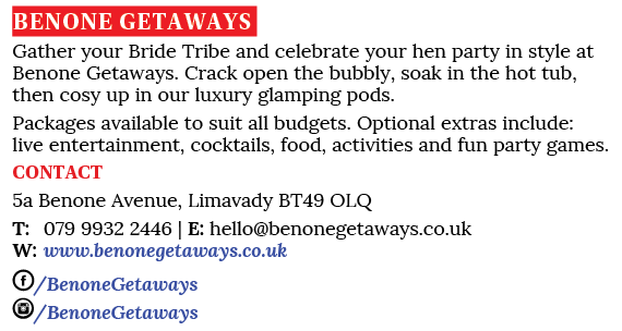 Benone Getaways Gather your Bride Tribe and celebrate your hen party in style at Benone Getaways  Crack open the bubb   