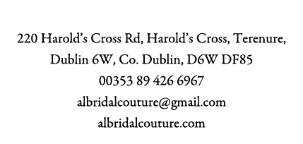 AL Bridal Couture 220 Harold’s Cross Rd, Harold’s Cross, Terenure, Dublin 6W, Co. Dublin, D6W DF85 00353 89 426 6967 ...