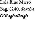 Lola Blue Micro Bag, £240, Sorcha O’Raghallaigh                               