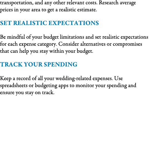 transportation, and any other relevant costs. Research average prices in your area to get a realistic estimate. Set r...