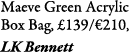 Maeve Green Acrylic Box Bag, £139/€210, LK Bennett                               