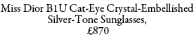 Miss Dior B1U Cat-Eye Crystal-Embellished Silver-Tone Sunglasses, £870