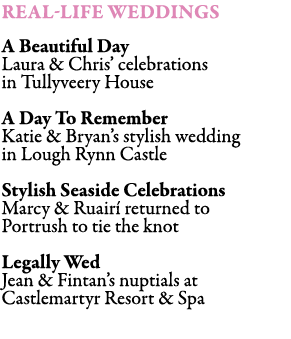 real-life weddings A Beautiful Day Laura & Chris’ celebrations in Tullyveery House A Day To Remember Katie & Bryan’s...