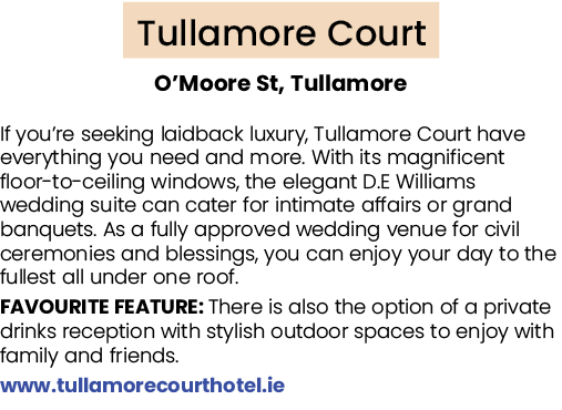 Tullamore Court O’Moore St, Tullamore If you’re seeking laidback luxury, Tullamore Court have everything you need and...