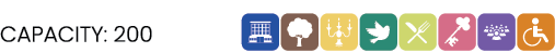 CAPACITY: 200 ￼ ￼ ￼ ￼ ￼ ￼ ￼ ￼