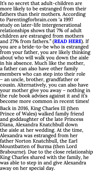 It’s no secret that adult children are more likely to be estranged from their fathers than their mothers. According t...