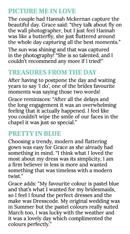 PICTURE ME IN LOVE The couple had Hannah Mckernan capture the beautiful day. Grace said: “they talk about fly on the ...