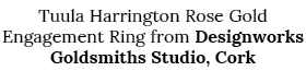 Tuula Harrington Rose Gold Engagement Ring from Designworks Goldsmiths Studio, Cork