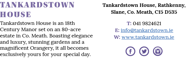 Tankardstown House Tankardstown House is an 18th Century Manor set on an 80-acre estate in Co  Meath  Boasting elegan   