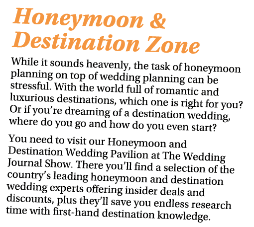 Honeymoon & Destination Zone While it sounds heavenly, the task of honeymoon planning on top of wedding planning can    