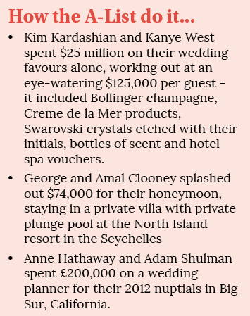 How the A-List do it    Kim Kardashian and Kanye West spent  25 million on their wedding favours alone, working out a   