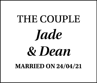 The Couple Jade & Dean Married on 24 04 21