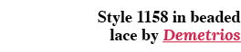 Style 1158 in beaded lace by Demetrios