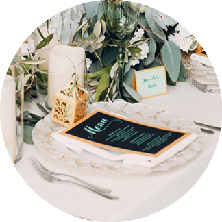 The wedding decor  The white flowers bouquet 