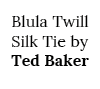 Blula Twill Silk Tie by Ted Baker