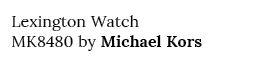 Lexington Watch MK8480 by Michael Kors