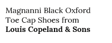 Magnanni Black Oxford Toe Cap Shoes from Louis Copeland & Sons