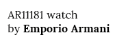AR11181 watch by Emporio Armani
