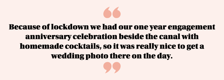  Because of lockdown we had our one year engagement anniversary celebration beside the canal with homemade cocktails,   