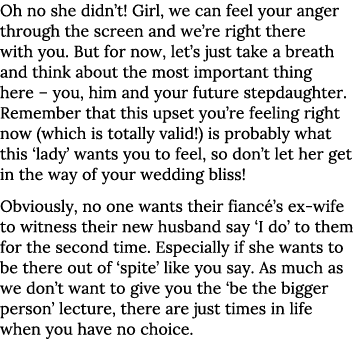 Oh no she didn t  Girl, we can feel your anger through the screen and we re right there with you  But for now, let s    