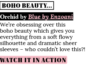 BOHO BEAUTY    Orchid by Blue by Enzoani We re obsessing over this boho beauty which gives you everything from a soft   