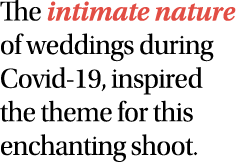 The intimate nature of weddings during Covid-19, inspired the theme for this enchanting shoot 