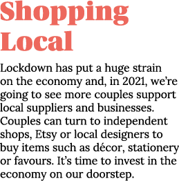 Shopping Local Lockdown has put a huge strain on the economy and, in 2021, we re going to see more couples support lo   
