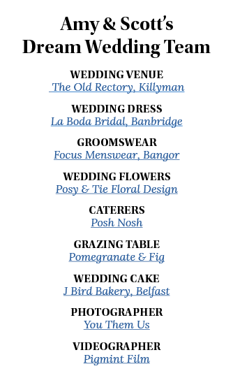 Amy & Scott s Dream Wedding Team Wedding Venue  The Old Rectory, Killyman Wedding Dress La Boda Bridal, Banbridge Gro   