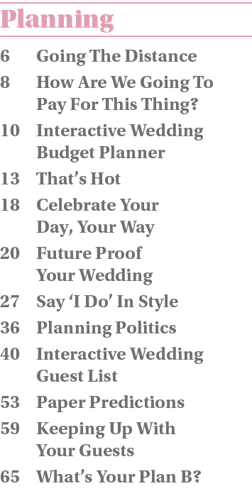 Planning 6 Going The Distance 8 How Are We Going To Pay For This Thing  10 Interactive Wedding Budget Planner 13 That   